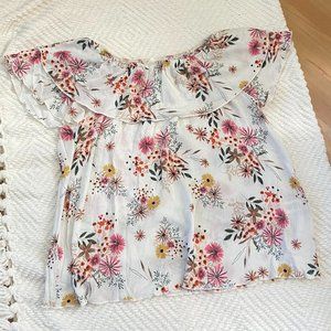 Sun n Moon Floral Off the Shoulder Top, Medium